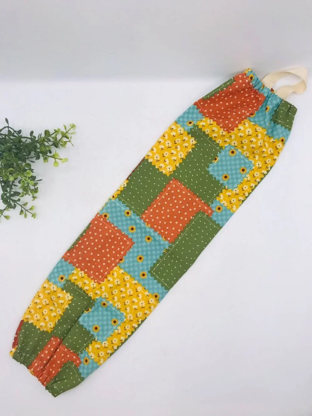 Grocery Bag Holder: Plastic Bag Organizer, Patchwork Autumn Holds 25+ Bags